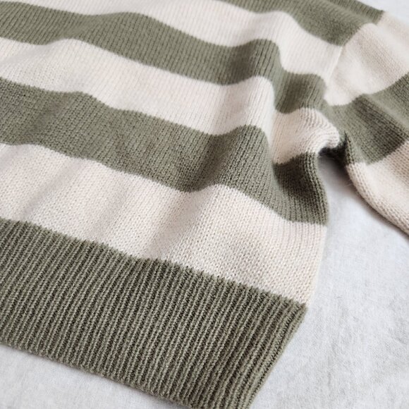 H&M Khaki Green striped sweater - XXS - Picture 8 of 12